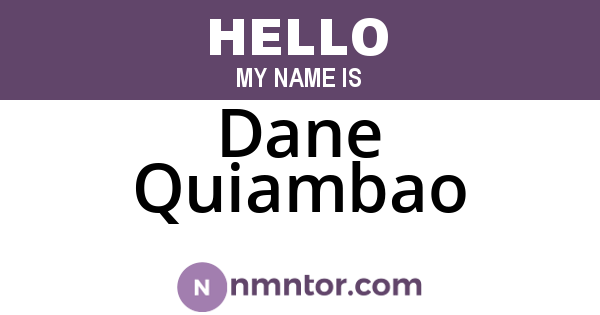 Dane Quiambao