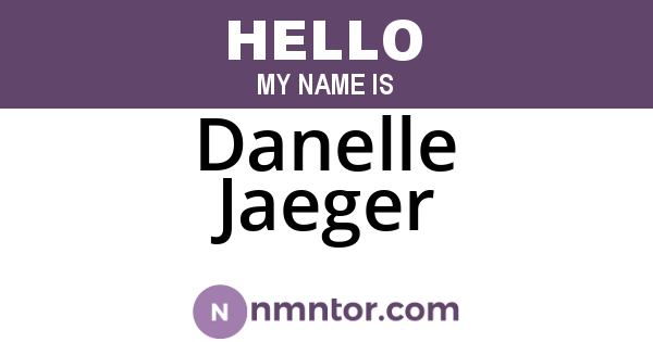 Danelle Jaeger