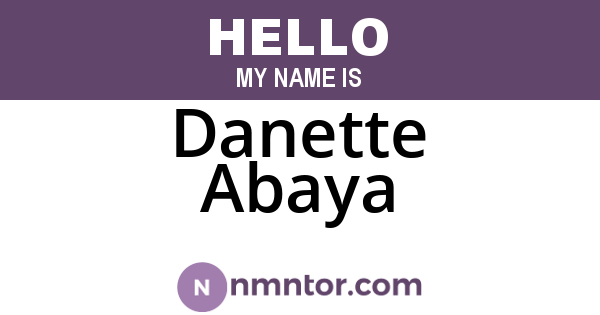 Danette Abaya