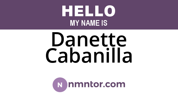 Danette Cabanilla