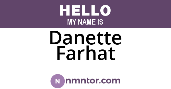 Danette Farhat