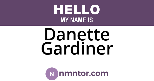 Danette Gardiner