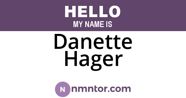 Danette Hager