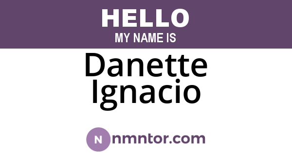 Danette Ignacio