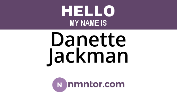 Danette Jackman