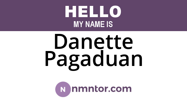 Danette Pagaduan