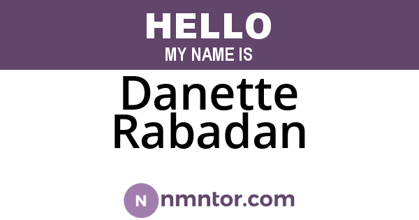 Danette Rabadan