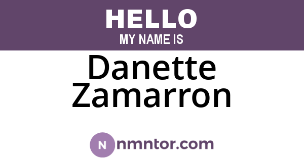 Danette Zamarron