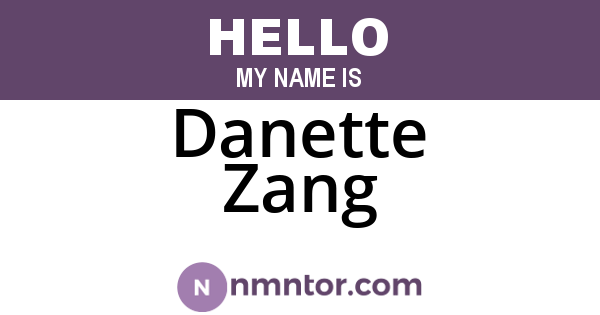 Danette Zang