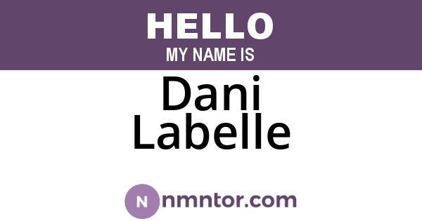 Dani Labelle