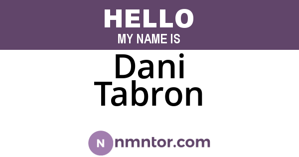 Dani Tabron