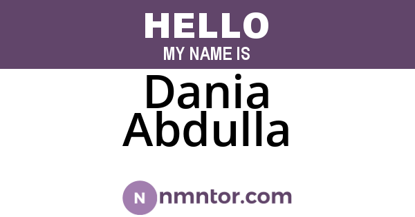 Dania Abdulla