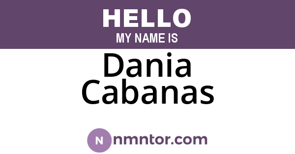 Dania Cabanas
