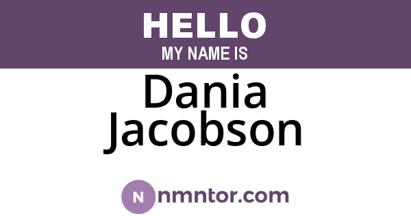 Dania Jacobson