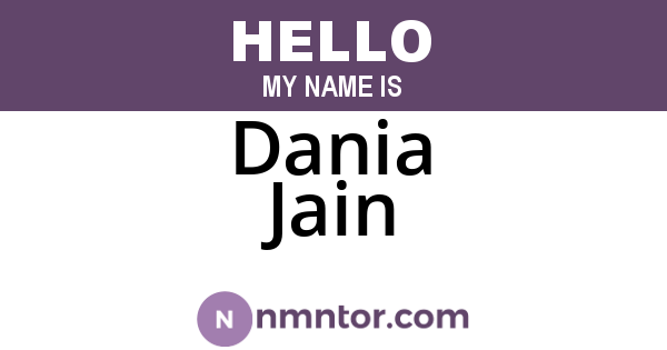 Dania Jain