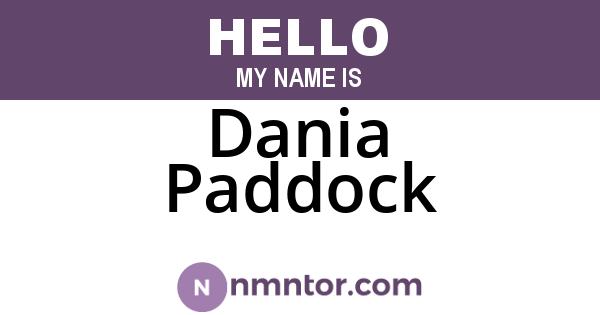 Dania Paddock