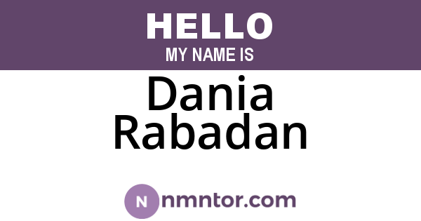 Dania Rabadan