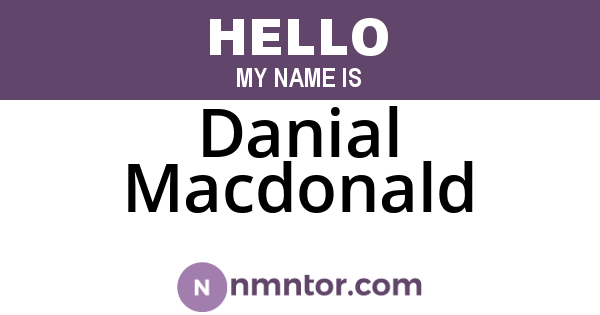 Danial Macdonald