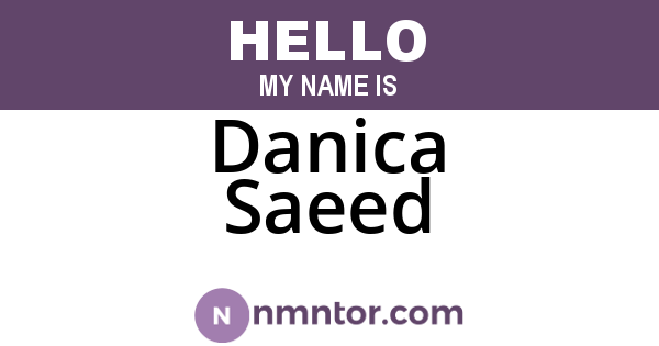 Danica Saeed