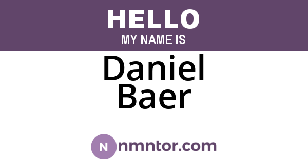 Daniel Baer