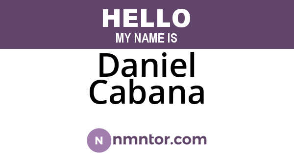 Daniel Cabana