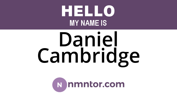Daniel Cambridge