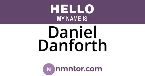 Daniel Danforth