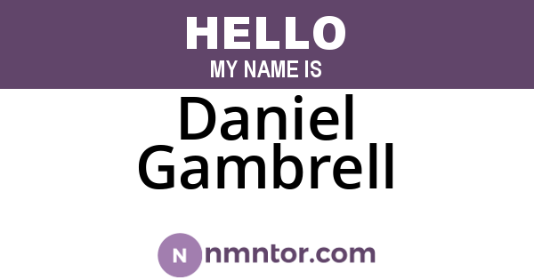 Daniel Gambrell