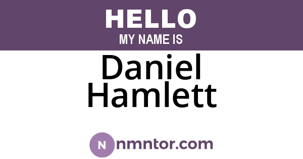 Daniel Hamlett