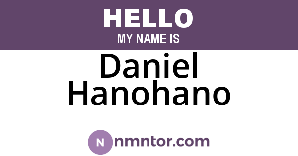 Daniel Hanohano