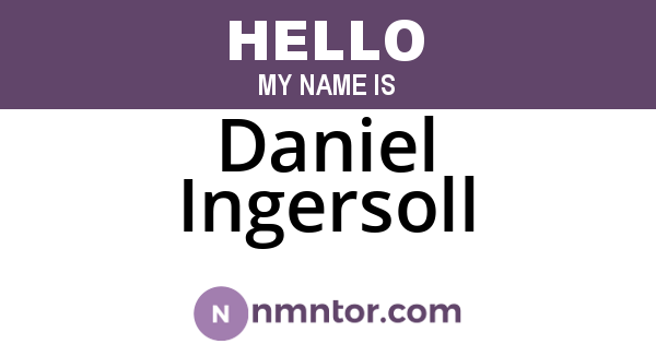 Daniel Ingersoll