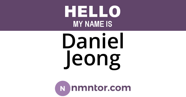 Daniel Jeong