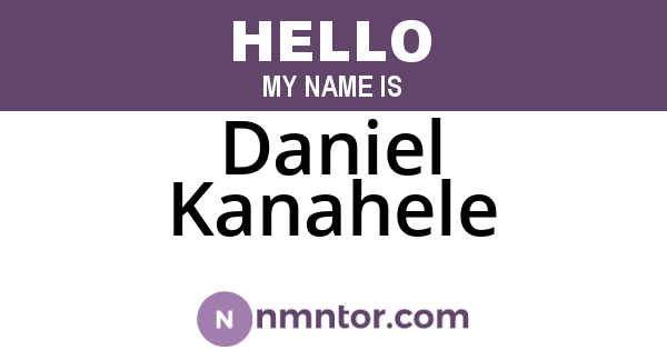 Daniel Kanahele