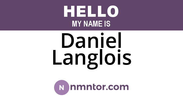 Daniel Langlois
