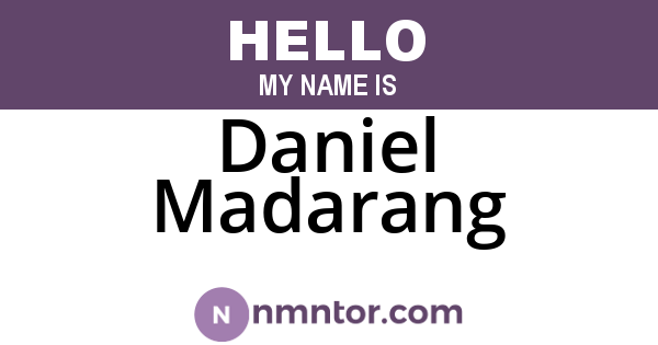 Daniel Madarang