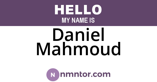 Daniel Mahmoud