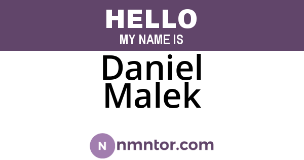 Daniel Malek