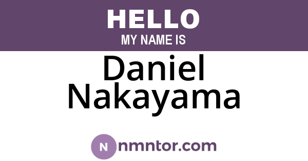 Daniel Nakayama