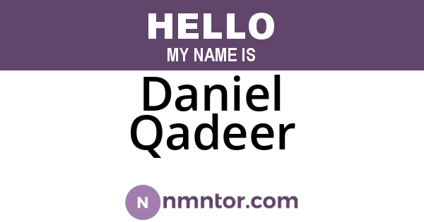 Daniel Qadeer