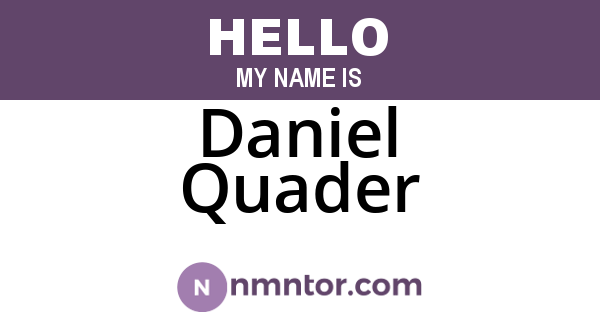 Daniel Quader