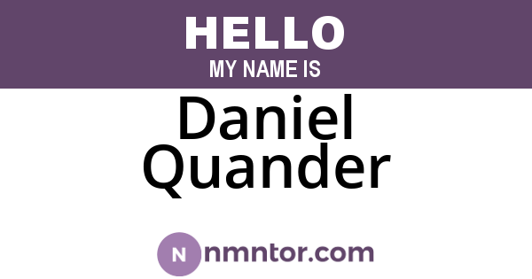 Daniel Quander