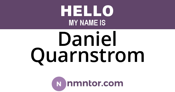 Daniel Quarnstrom