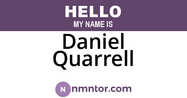 Daniel Quarrell