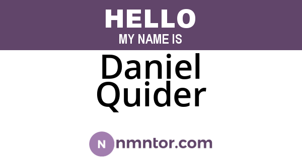 Daniel Quider