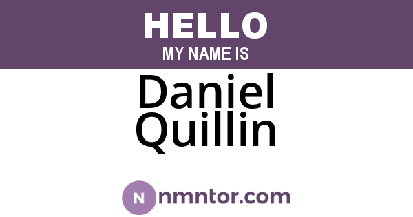 Daniel Quillin