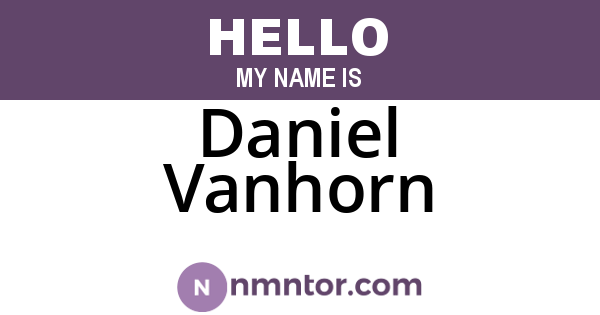 Daniel Vanhorn