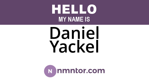 Daniel Yackel