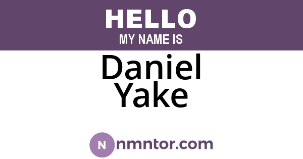 Daniel Yake