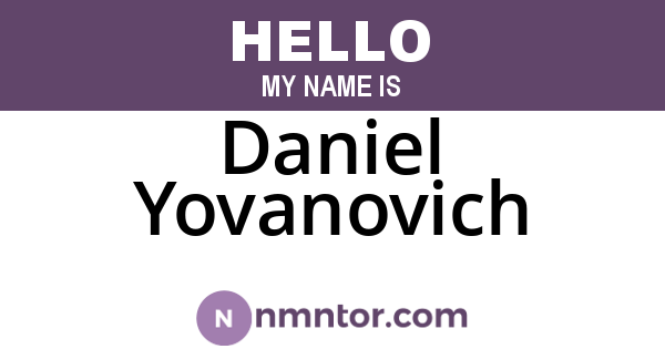 Daniel Yovanovich