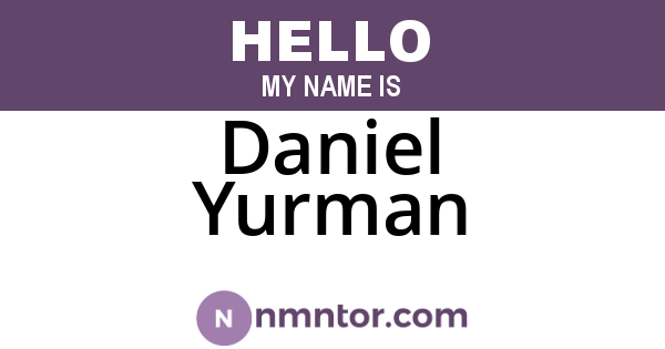 Daniel Yurman